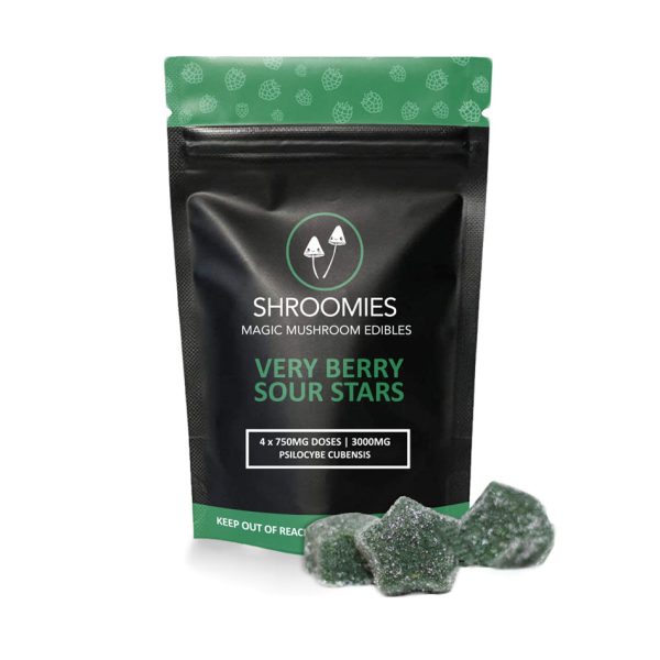 Buy Shroomies - Very Berry Sour Gummy Stars - 3000MG EZ Weed Online