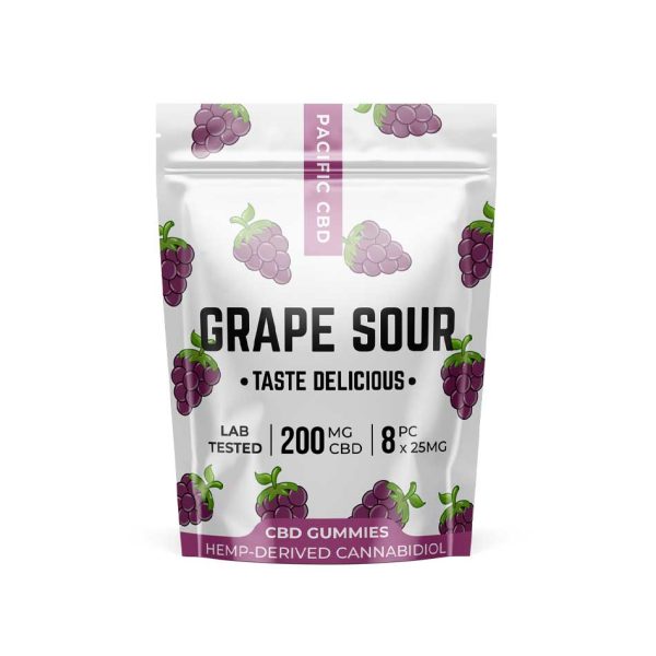 Buy Pacific CBD - Grape Sour Gummies 200MG EZ Weed Online