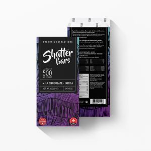 Buy Euphoria Extractions Indica Shatter Bar 500MG - Milk Chocolate EZ Weed Online