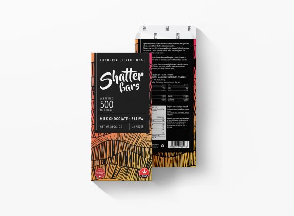 Buy Euphoria Extractions Sativa Shatter Bar 500MG - Milk Chocolate EZ Weed Online