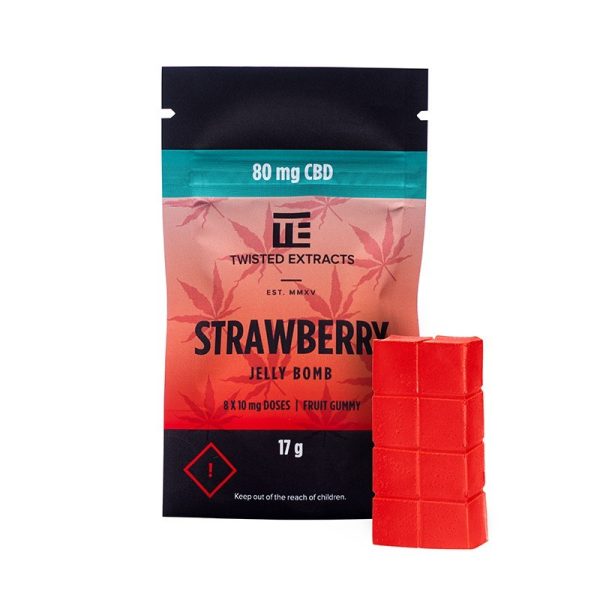 Buy Twisted Extracts CBD Strawberry Jelly Bomb - 80MG CBD EZ Weed Online