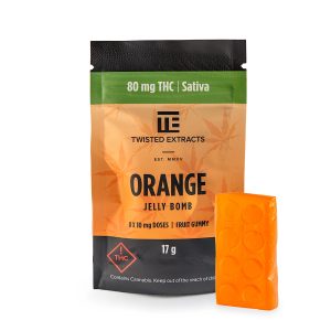 Buy Twisted Extracts - Orange Jelly Bomb | 80MG THC (Sativa) EZ Weed Online