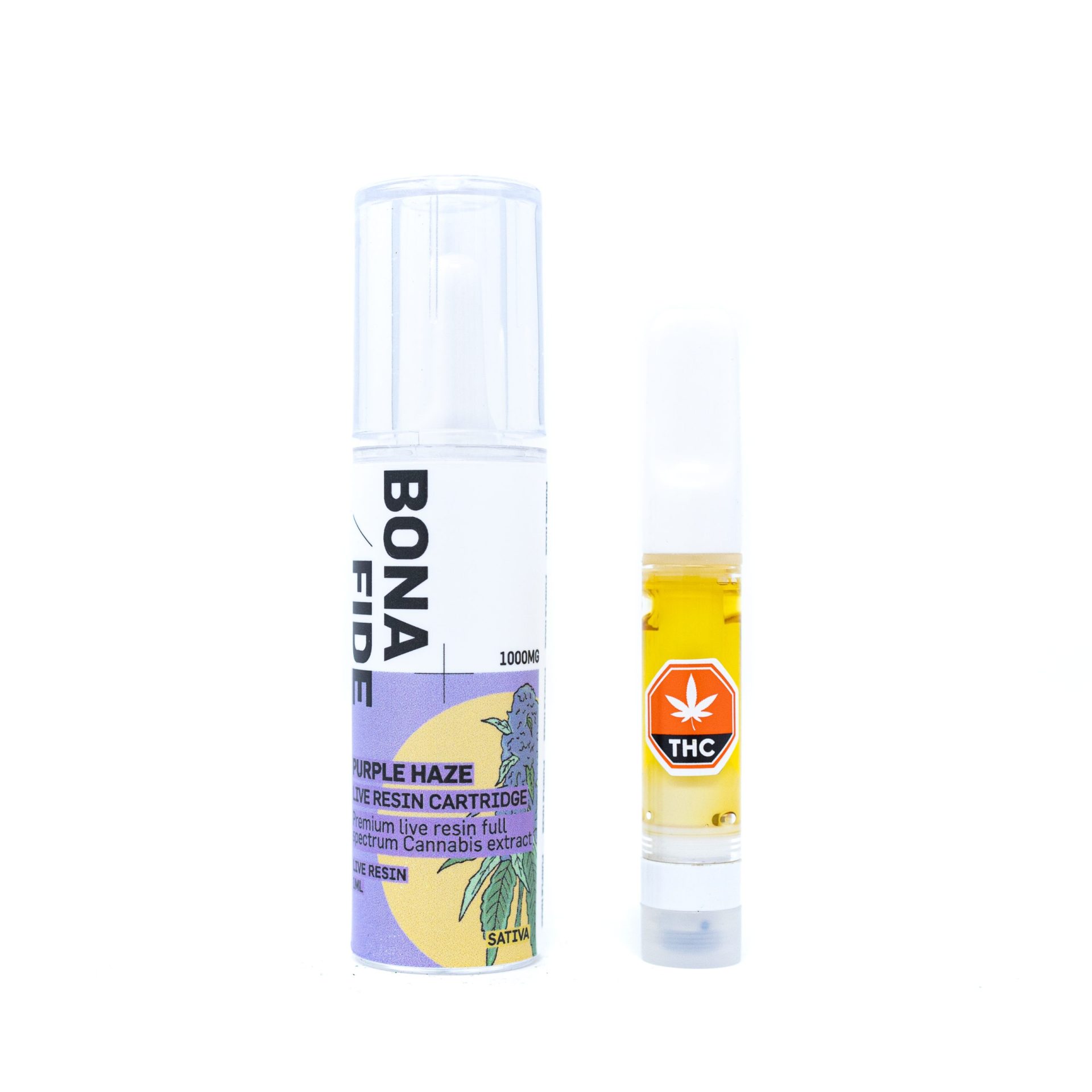 Photographie source: Bonafide – Live Resin Cartridge – Purple Haze
