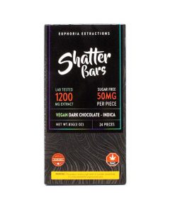 Euphoria Extractions - Vegan Dark Chocolate Indica Bar 1200MG