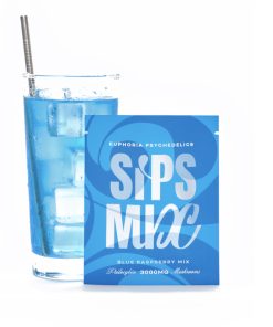Euphoria Psychedelics – Blue Raspberry Sips 3000mg