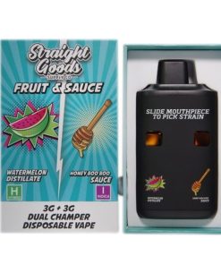 Straight Goods Dual Chamber Disposable Vapes 6G - Watermelon Distillate / Honey Boo Boo Sauce