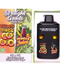 Straight Goods Dual Chamber Disposable Vapes 6G - Peach Rings / Jungle Juice