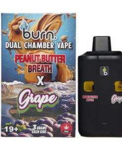 Burn Dual Chamber Disposable Vape – Peanut Butter Breath + Grape 6G