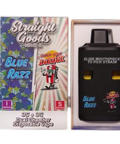Straight Goods Dual Chamber Disposable Vapes 6G - Blue Razz / Super Sour Diesel