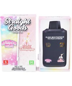 Straight Goods Dual Chamber Disposable Vapes 6G - Rainbow Belts / Pink Champagne