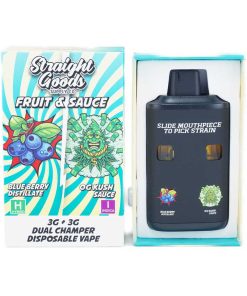 Straight Goods Dual Chamber Disposable Vapes 6G - Blueberry Distillate / OG Kush