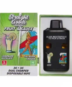 Straight Goods Dual Chamber Disposable Vapes 6G - Lemonade Distillate / Cali Kush Sauce