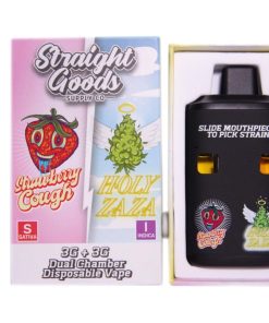 Straight Goods Dual Chamber Disposable Vapes 6G - Strawberryberry Cough /  Holy Zaza