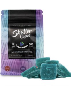 Euphoria Extractions - Shatter Chews - Blue Raspberry 50MG (Indica)