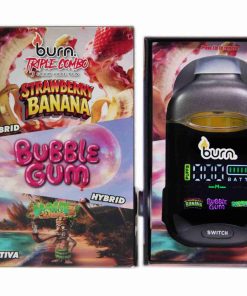 Burn Triple Threat – Strawberry Banana + Bubblegum + Maui Wowie (3 Gram)