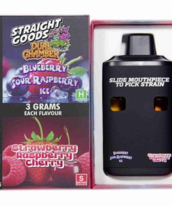 Straight Goods Dual Chamber Disposable Vapes 6G - Blueberry Sour Raspberry Ice / Strawberry Raspberry Cherry