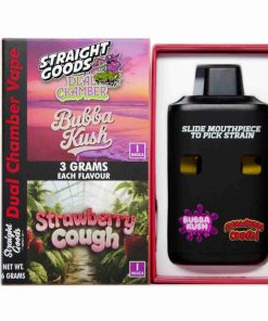 Straight Goods Dual Chamber Disposable Vapes 6G - Bubba Kush / Strawberry Cough