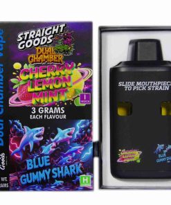 Straight Goods Dual Chamber Disposable Vapes 6G - Cherry Lemon Mint / Blue Gummy Shark